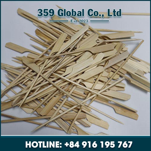 Bamboo flag skewer for BBQ grill